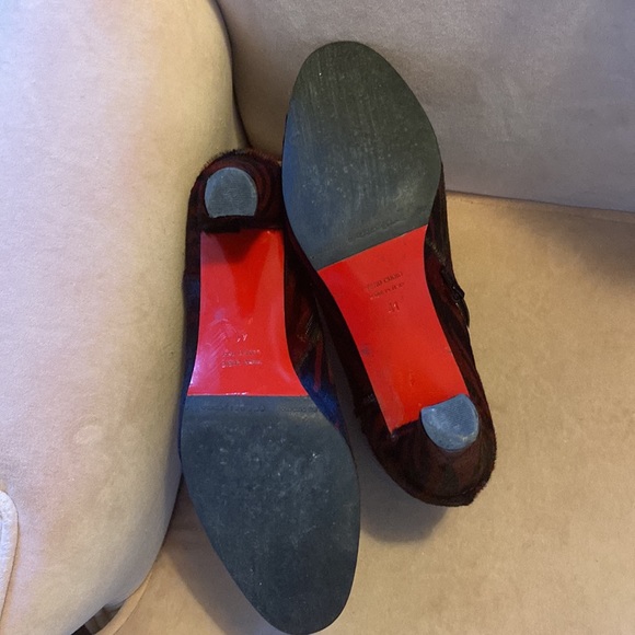 Hester Van Eeghen (Amsterdam) Black/Red Zebra Stripe Pony Hair Booties - Sz 41 - Picture 11 of 12